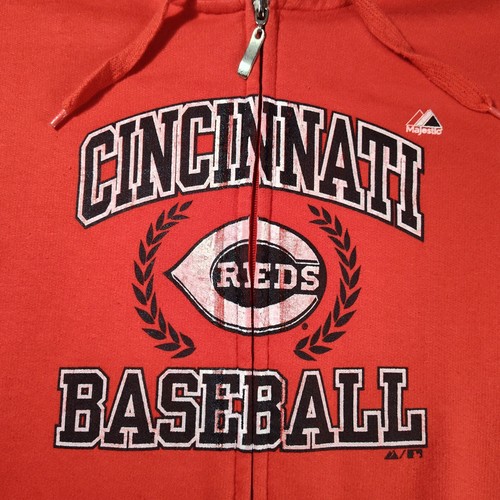 Cincinnati Reds Full Zip Up Hoodie Sweatshirt Women's Large MLB Team Logo - Picture 3 of 11