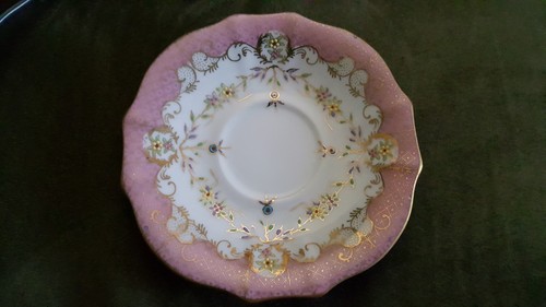 Noritake Princeton China Hand Decorated Saucer Pink Floral Gold Trim - Picture 5 of 7