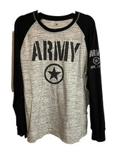 Army Men's Long Sleeve T Shirt Size XL Gray Cotton Blend