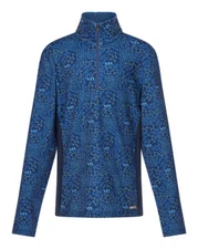 Kerrits Kids Rail Side Quarter Zip Tech Top Print - Ink Snaffle Harmony
