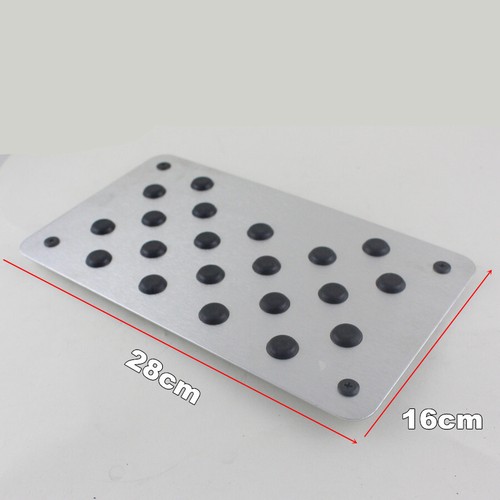 1PCS New Car Silver Non-slip Heel Plate Pedal Carpet Pedal Floor Mat 28*16*0.2cm - Bild 3 von 13