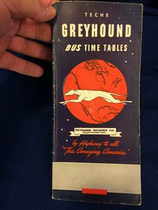 greyhound timetable bus 1947 mississippi gulf orleans dec nov coast
