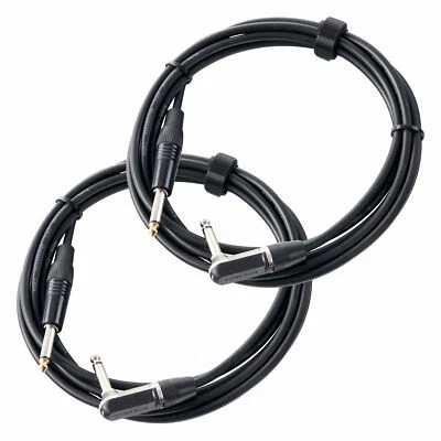 2x 3m ángulo jack cable instrumentos cable guitarra eléctrica cable audio cable conjunto