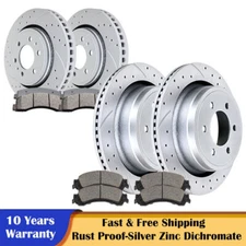 Front Rear Discs Rotors Brake Pads for 2012 2013 2014 - 2020 Ford F-150 6 Lugs