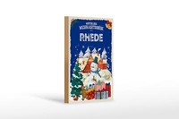 Holzschild WeihnachtsgrüßE Rhede Geschenk Fest Deko Schild 12X18 Cm