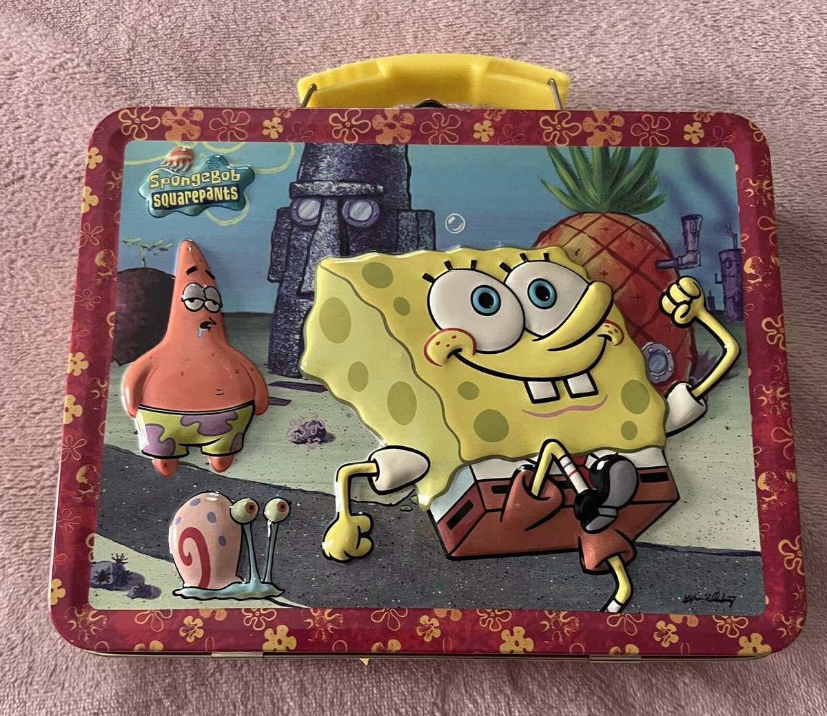 SPONGEBOB SQUAREPANTS Embossed Tin Lunch Box 2003 | eBay