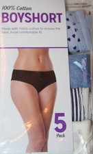 Boyshort Cotton Women's 4-Pk Asstd Panties Underwear Sz 5 SMALL