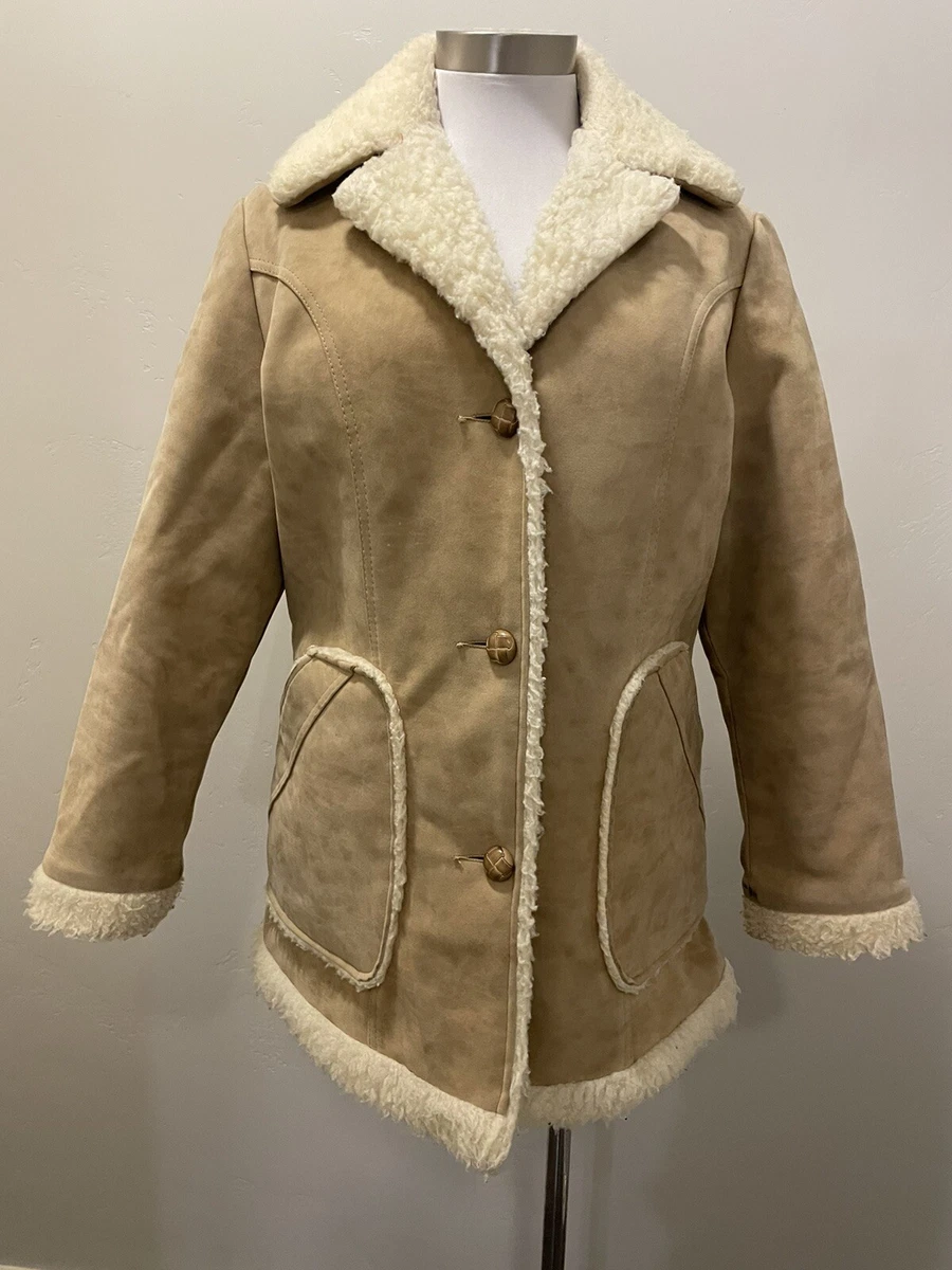 Suede store sherpa coat