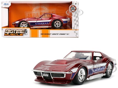 ミニカー JADATOYS 1969CORVETTE STINGRAY ZL-1 1969 CHEVROLET CORVETTE STINGRAY ZL1 RED 1/24 DIECAST MODEL