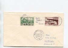 Saarland Brief EF Mi 326 363 Saarbr&uuml;cken 23.10.55 nach G&ouml;ttingen