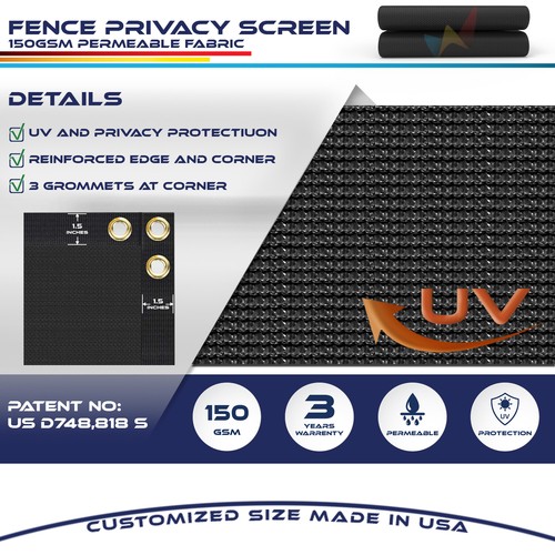 4' 6' 8' Tall Privacy Fence Screen Windscreen Home Pool Yard Garden Shade Cover - Picture 14 of 72