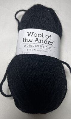 KNIT PICKS WOOL OF ANDES. 1pk. BLACK . I Combine Ship, See Details.