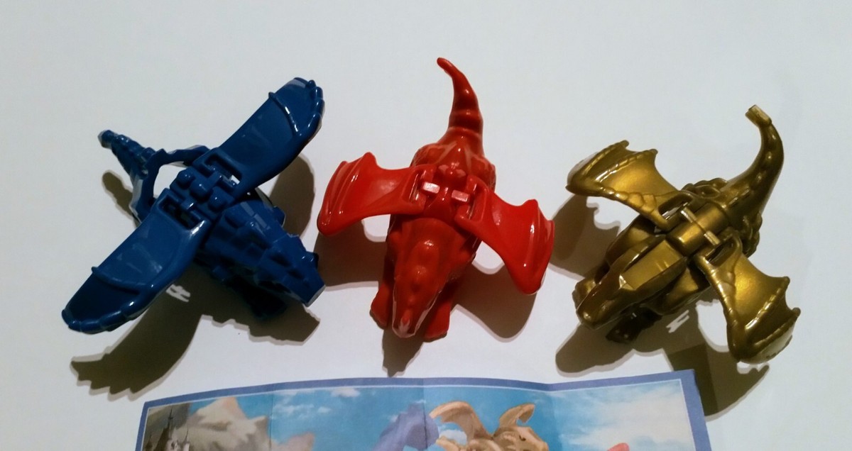 KINDER SURPRISE SET DRAGONFLY FLYING DRAGONS FIGURES TOYS COLLECTIBLES
