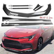 Carbon Fiber Front Bumper Lip Spoiler Side Skirt Body Kits For Toyota Corolla SE