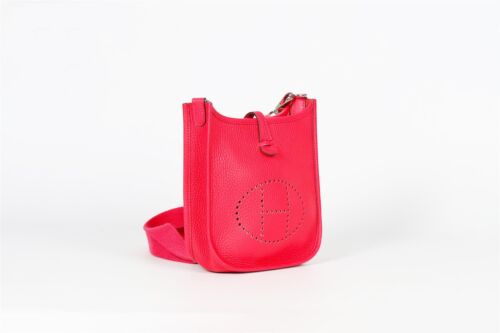 BORSA A TRACOLLA HERMÈS ROSA 2018 EVELYNE 16 CM CLEMENCE IN PELLE - Foto 4 di 11