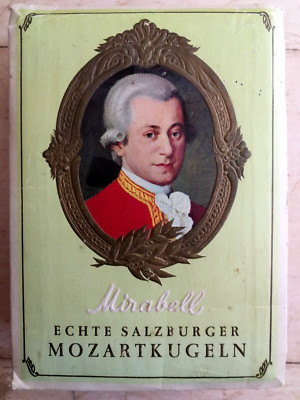 ''Mirabell. Echte Salzburger Mozartkugeln'' Leer-Karton von 1978/79