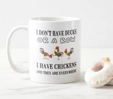 Chickens in a Row Funny Cute mug