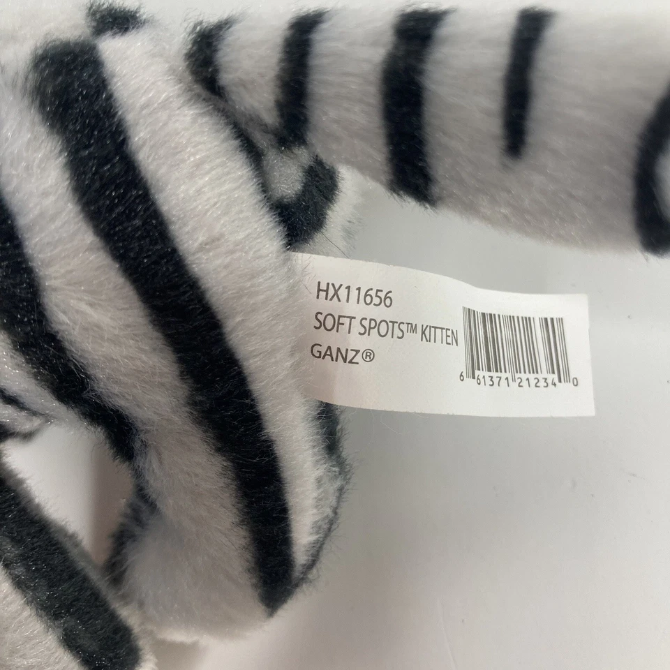 Retired Webkinz Soft Spots Kitten HX11656 Gray 5" Plush Stuffed Animal Toy RARE - Image 3 of 4