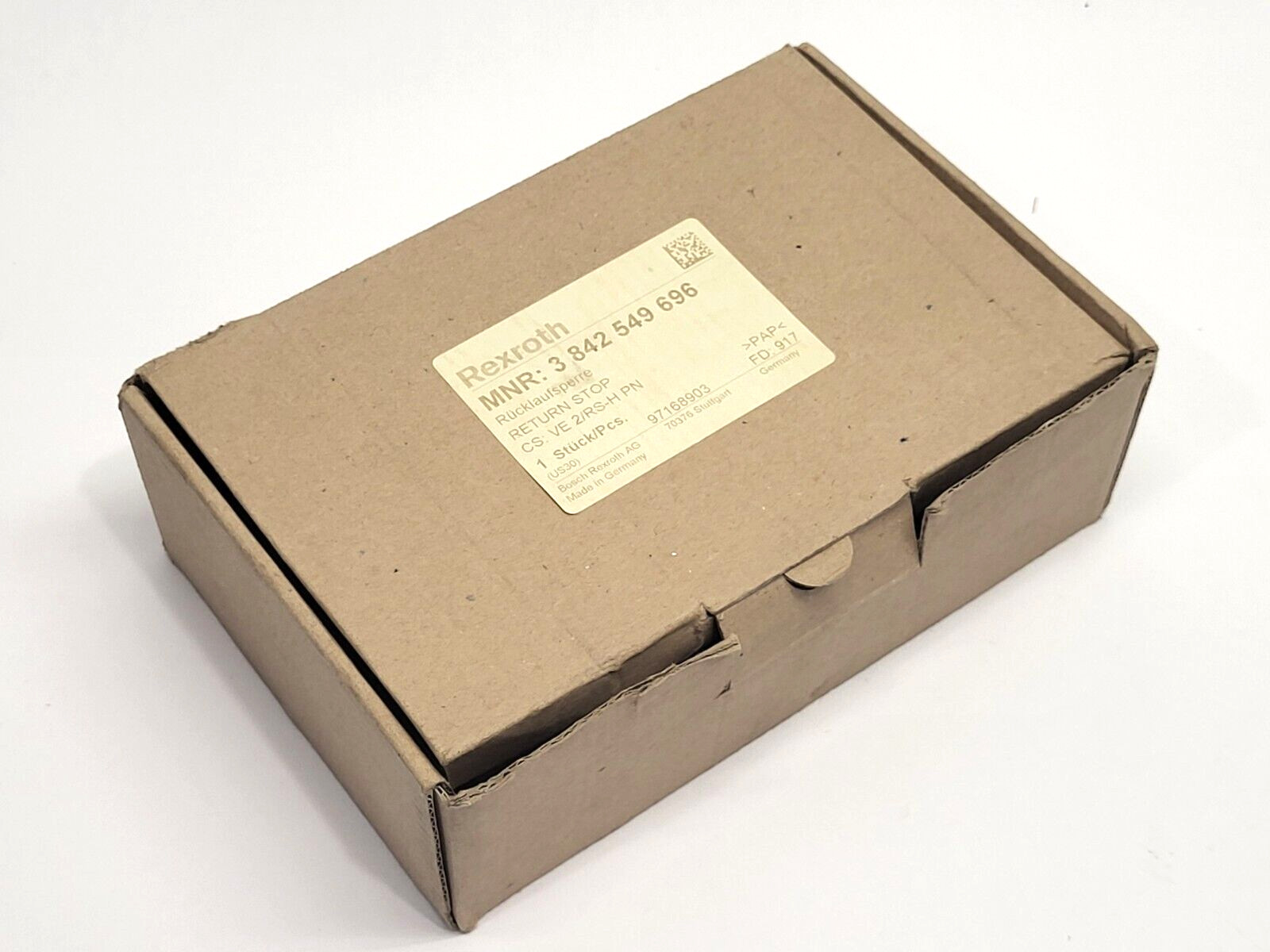 Bosch Rexroth 3842549696 Return Stop VE 2/RS-H PN