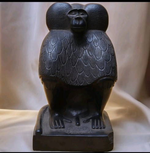 ANTIGÜEDADES EGIPCIAS ANTIGUAS Estatua de Babuino Egipcio Dios de la Sabiduría Bc - Imagen 7 de 8