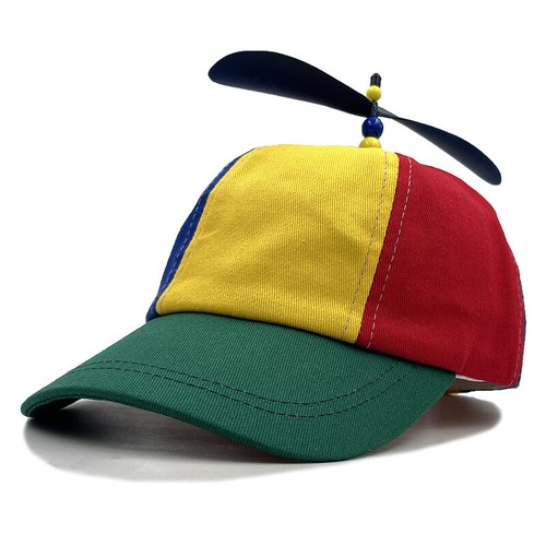 NEW Propeller Hat Detachable Helicopter Top Cap Brim Baseball Hats with Adjustab - Afbeelding 1 van 11