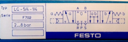 NIB Festo 4690 Model LC-5/4-1/4 Double Pilot Spring Centered Basic Valve Body - Picture 5 of 6