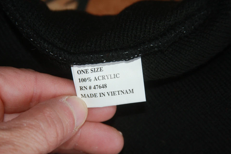 Mascarilla de pasamontañas Thinsulate tejida cara completa negra 40 gramos acrílico Foto 4 de 4