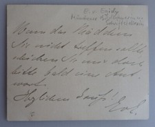Autograph Emmy von Egidy German Sculptor and Writer (89571)