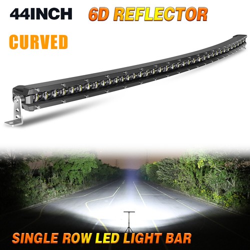 Barra de luz LED delgada curva 20"26"32"38"44"50" fila única todoterreno ATV SUV camión 4x4 - Imagen 21 de 35