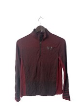 Under Armour Boys Seamless 1/4 Zip Sweater Loose 'Black Red' 1318209-600 YXL