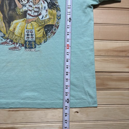 Vintage 80s 90s Native American Woman Elisa Art Tribe Horse Shirt Size Large - Picture 6 of 10