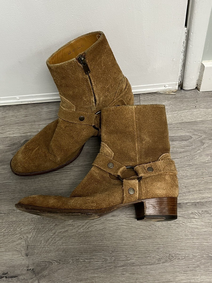 $1450 Saint Laurent YSL Wyatt Harness Boots 41 | eBay