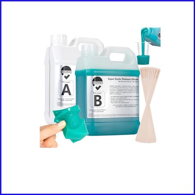 Platinum-Grade 1 Gallon Silicone Mold Making Kit - Vibrant Jade Green Color