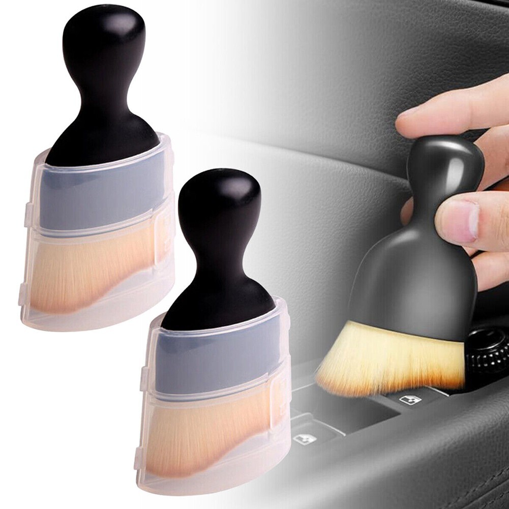 Soft Brush for Car Dashboard Cleaning Long and Short Bristles Set of 2