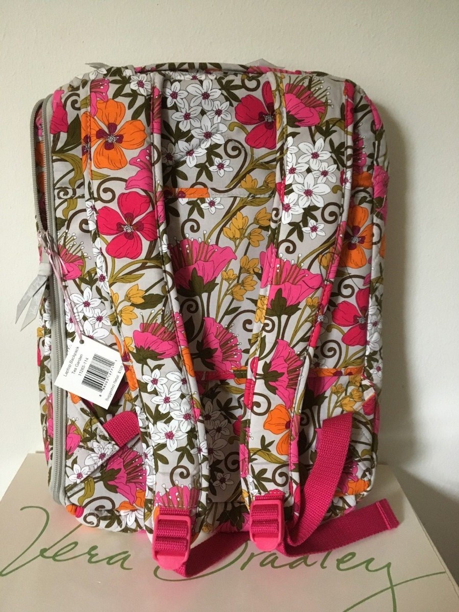 VERA BRADLEY LAPTOP BACKPACK TEA GARDEN - NWT | eBay