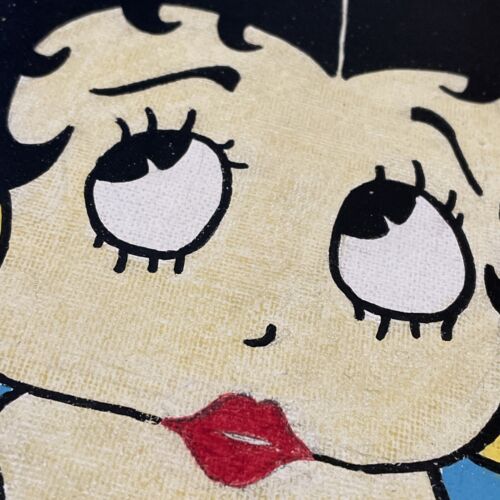 Betty Boop handgemalt auf Leinwand Gemälde 8 x 10 signiert vom Künstler - Bild 3 von 5