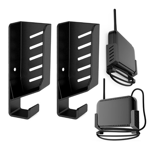 2Pcs Wall Mounted Bracket Routers Holder for Networking Switches and Electronics - Afbeelding 2 van 8