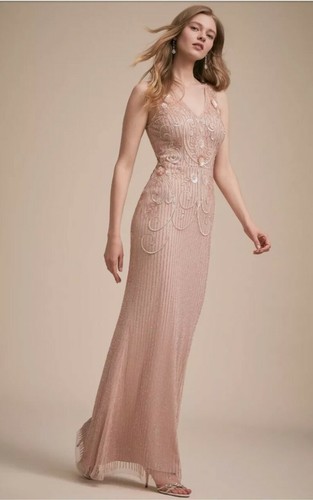 BHLDN Kincaid Maxi Dress Gown Size 6 Embellished $299 - Picture 3 of 12