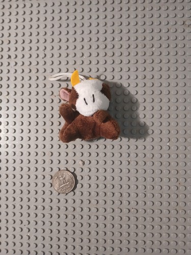 Adorable Cow Plush White BROWN Spots Stuffed Soft Toy HANGING