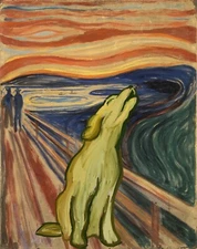 AFTER MUNCH Pop Art Poster or Rolled Canvas Print "The Howl (After Munch Scream)