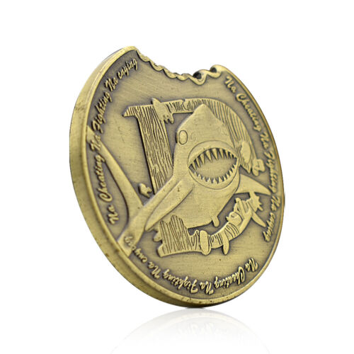 Pièce de monnaie rétro requin médaille commémorative en cuivre cadeaux d'anniversaire pièce d'animal souvenir - Photo 1 sur 12