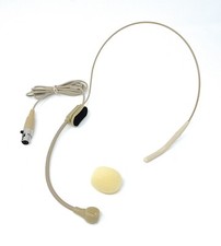 Beige Cardioid Headset Microphone w/ TA4F Connector fits Shure Wireless Bodypack