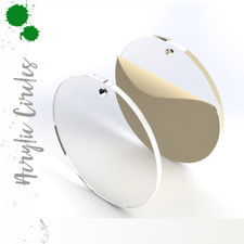 Acrylic Circle Keychain Blanks select size Pack25-50.100 Hardware Included
