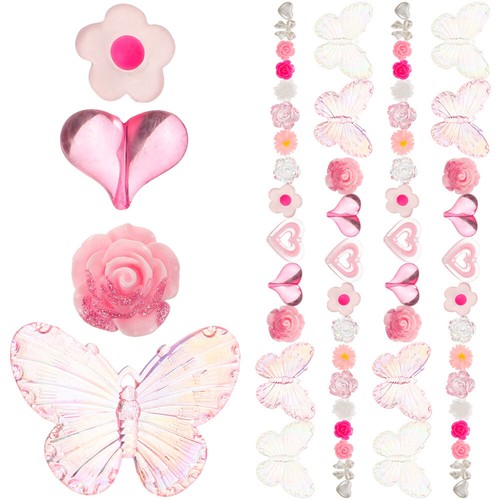 Flower Butterfly Hair Accessories Beads Bulk Cute for Jewelry Making - Picture 3 of 12
