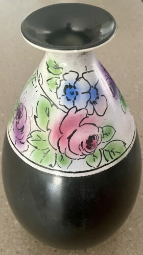 Rare Antique SHELLEY Vase #8316 ROSATA Flowers Staffordshire England c1912-19 - Picture 1 of 5