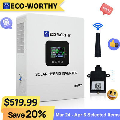 5KW 48V Solar Hybrid Inverter 120V/220V Split Phase 100A Battery Charger