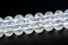 5MM Genuine Natural Transparent Rainbow Moonstone Grade AAA Round Loose Beads