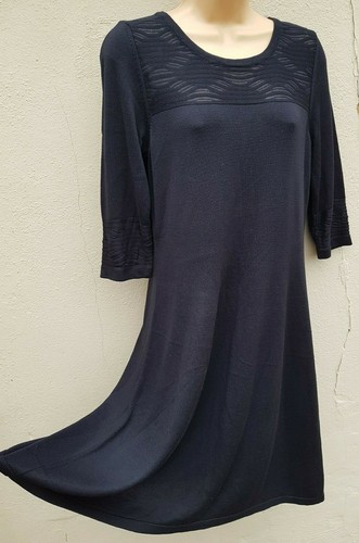 M\u0026S Per Una Jumper Dress Size 12 Navy 