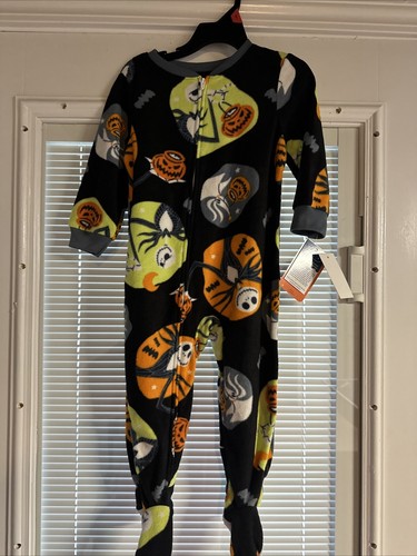 Nightmare Before Christmas Jack Skellington Toddler Footed Pajama PJ’s 2t New - Picture 3 of 3