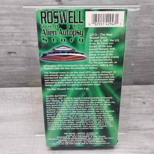 Roswell and The Alien Autopsy Story Alien Documentary (VHS, 1996) - Picture 3 of 4